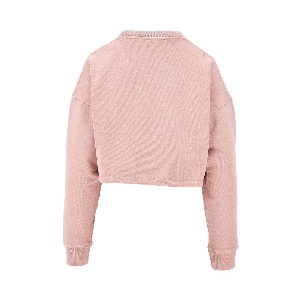 Anagram embroidery cropped sweatshirt