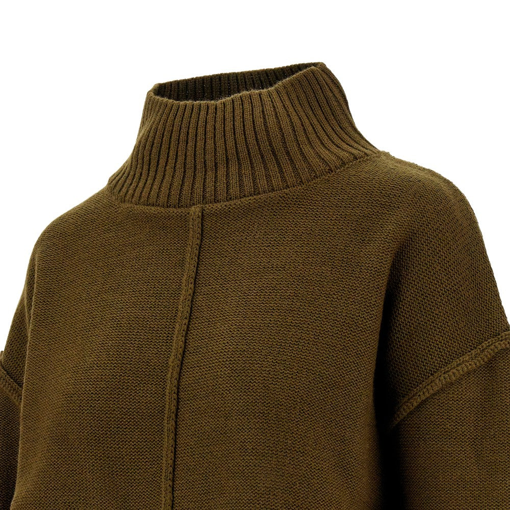 Distressed cropped sweater