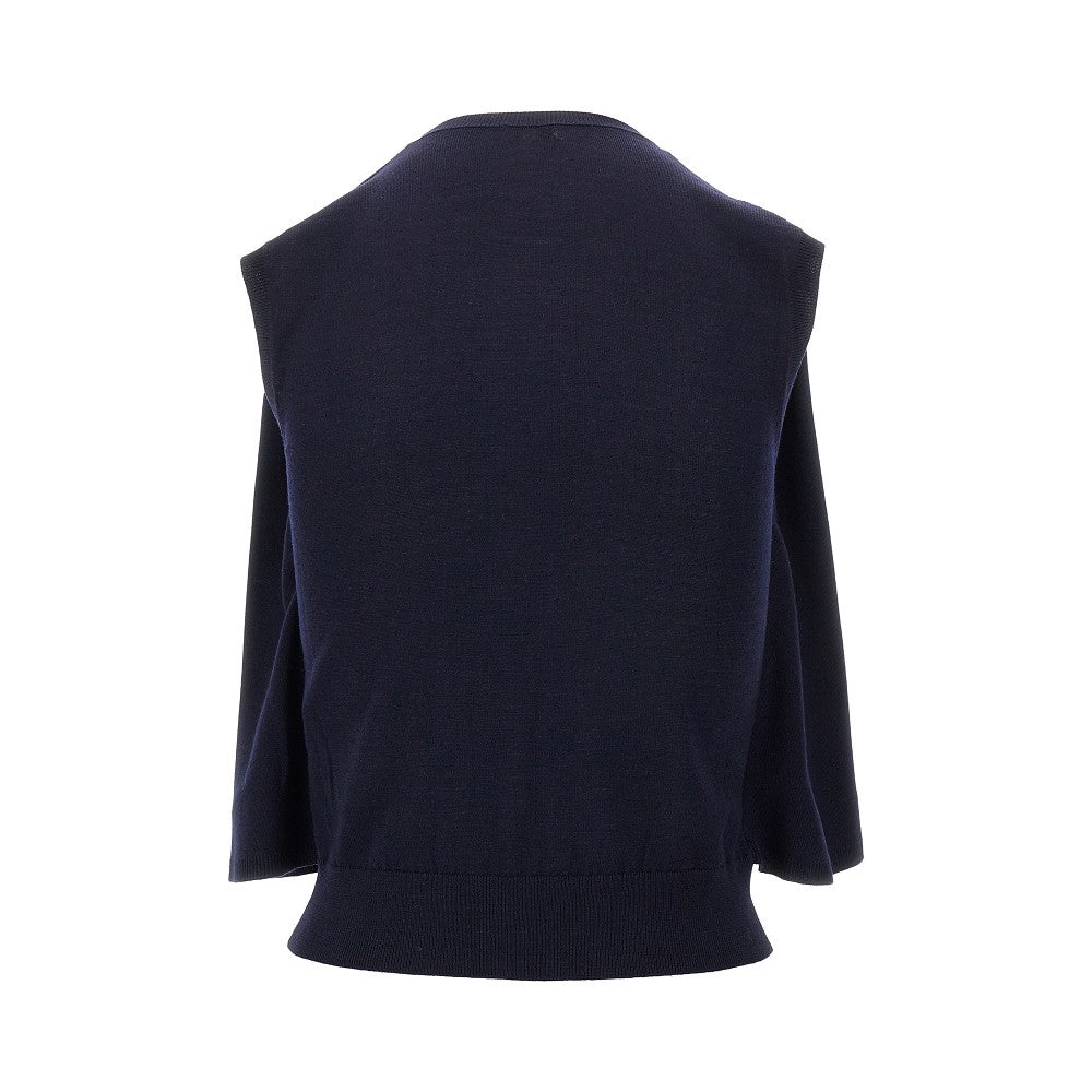 Top in maglia double-layer