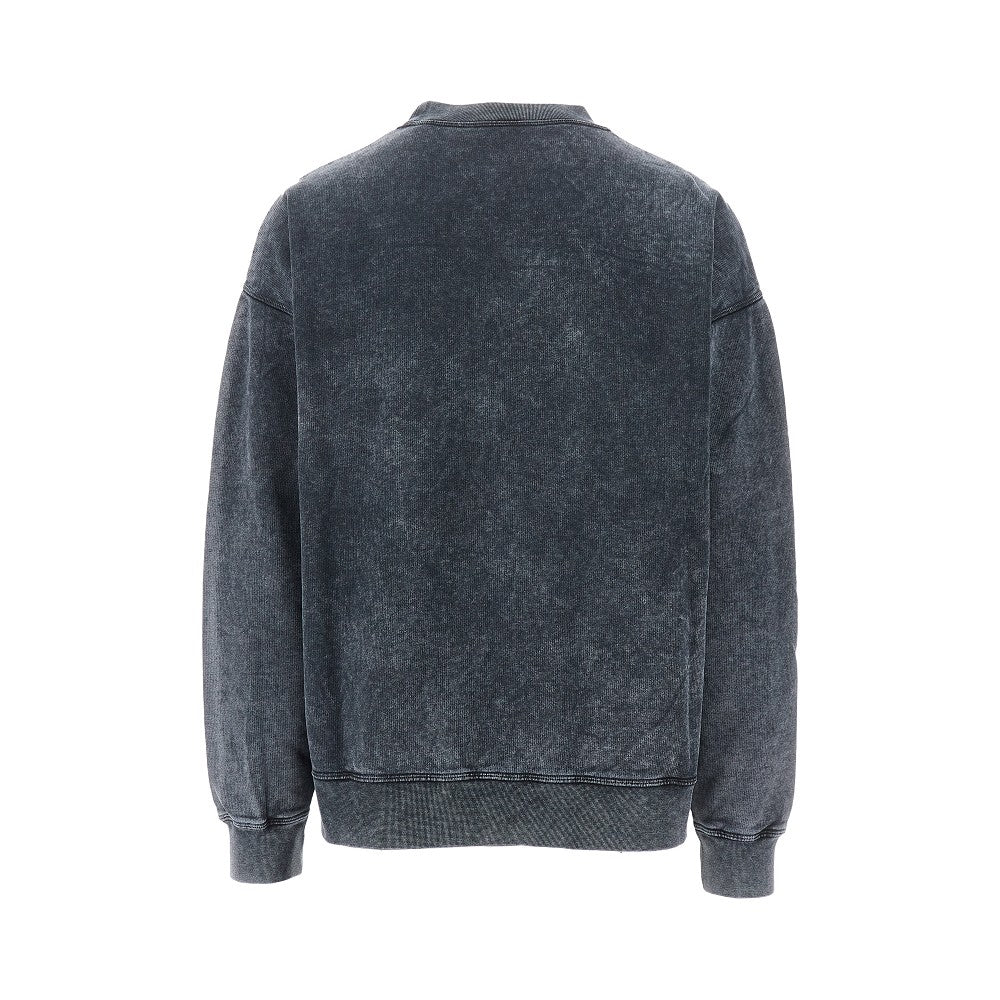 Logo print used effect sweatshirt