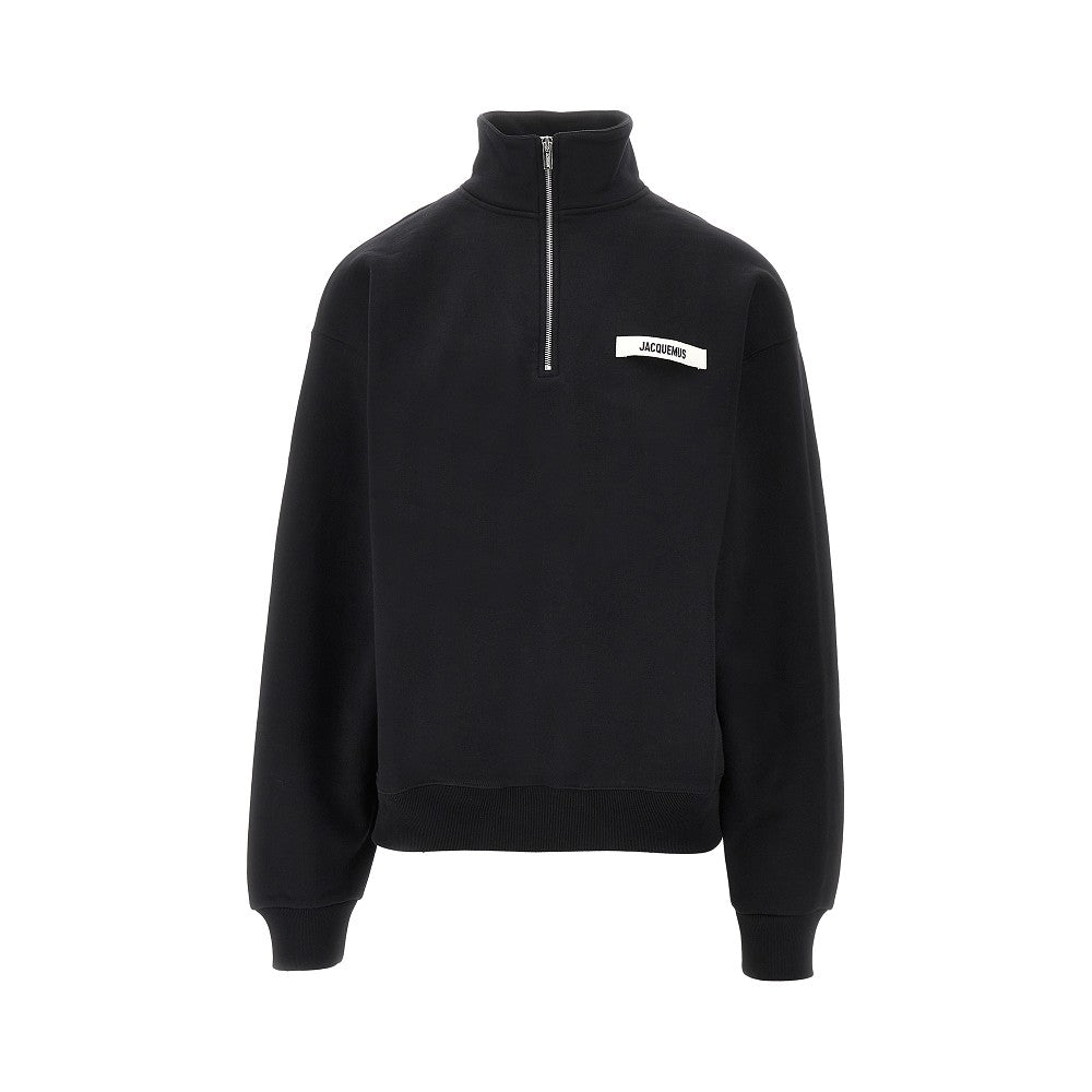 'Gros Grain' half-zip sweatshirt