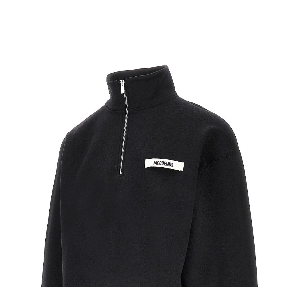 'Gros Grain' half-zip sweatshirt