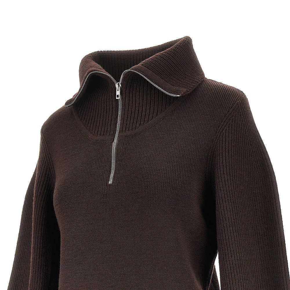 Wool half-zip sweater