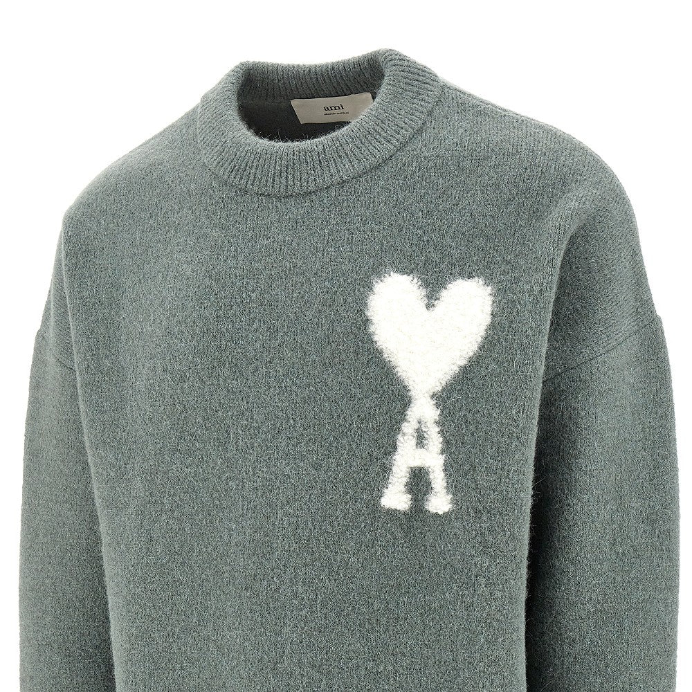 Pullover girocollo con intarsio Ami de Coeur
