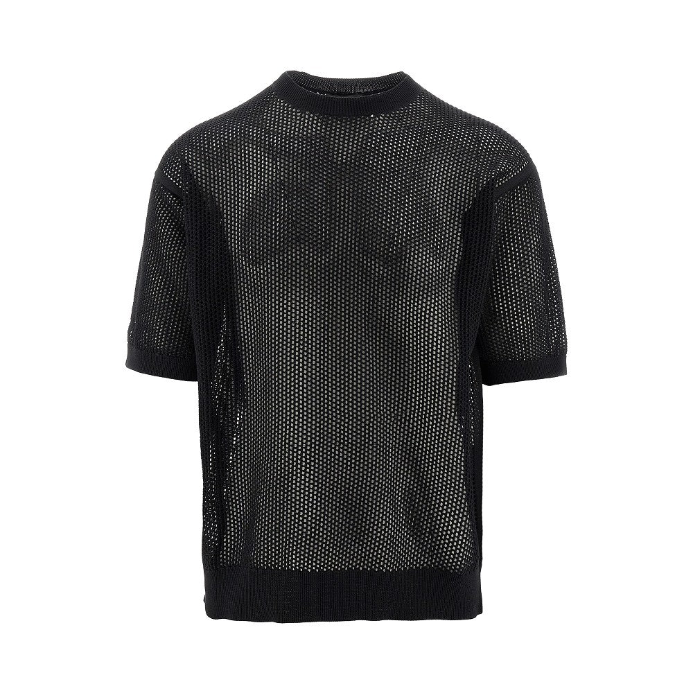 T-shirt in maglia a rete