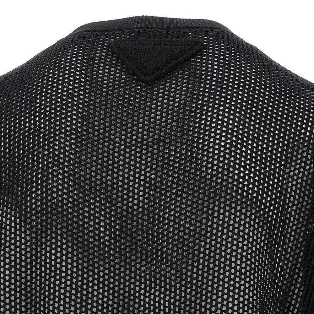T-shirt in maglia a rete
