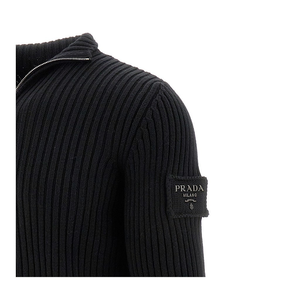 Cardigan full-zip in lana a costine
