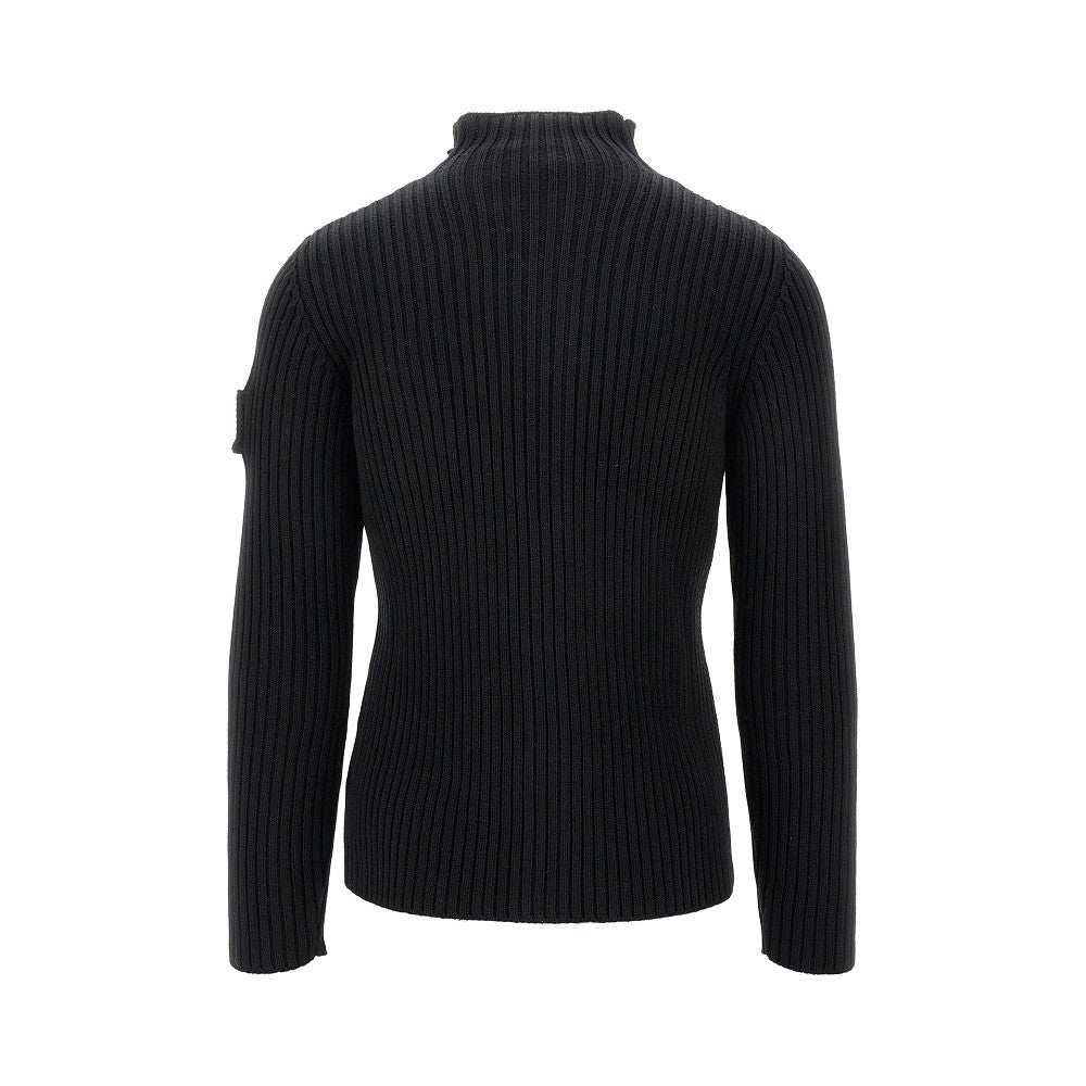 Cardigan full-zip in lana a costine