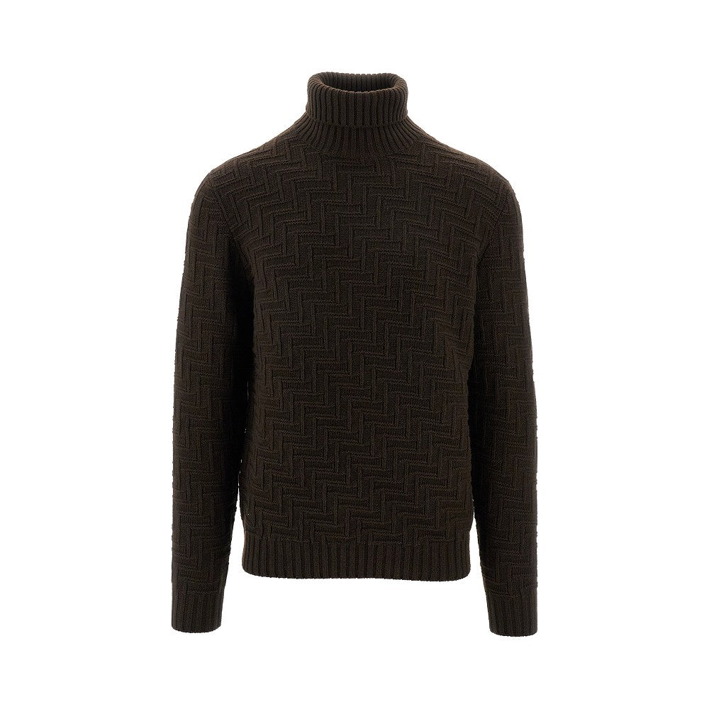 Wool and cashmere turtleneck sweater
