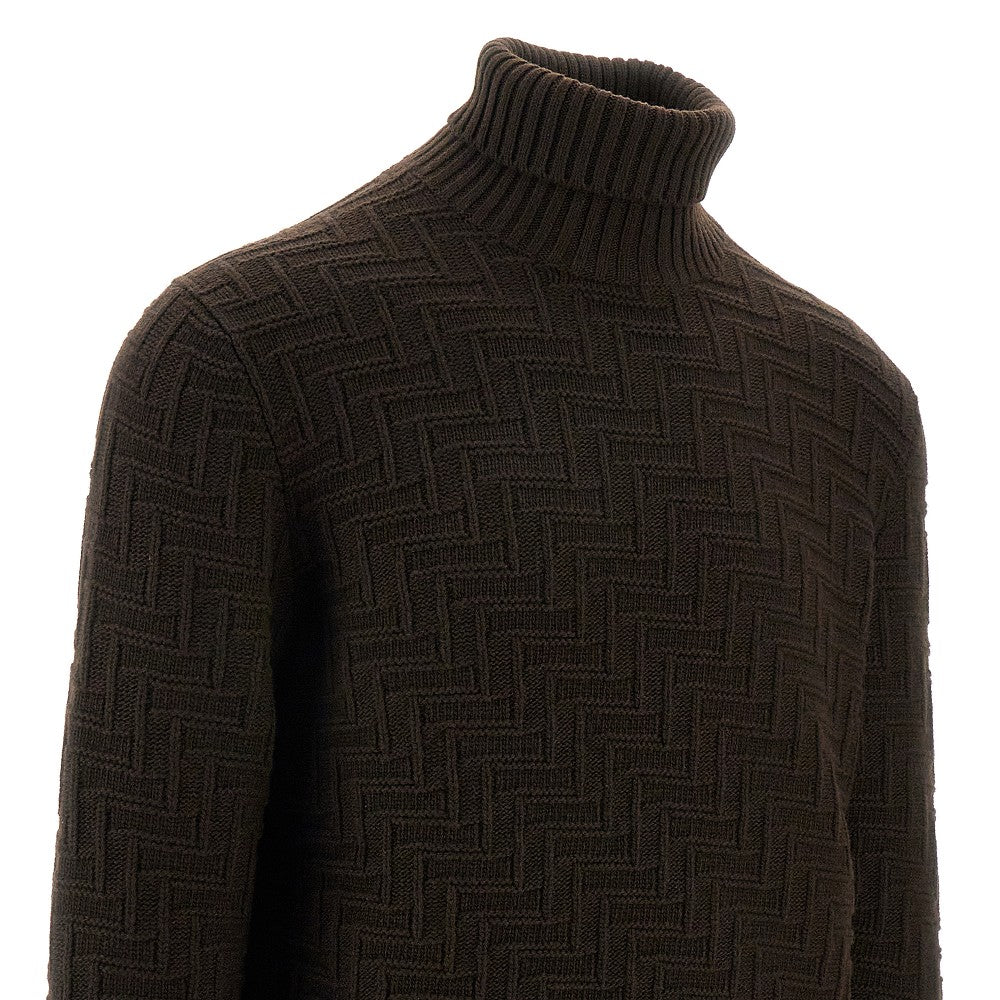 Wool and cashmere turtleneck sweater