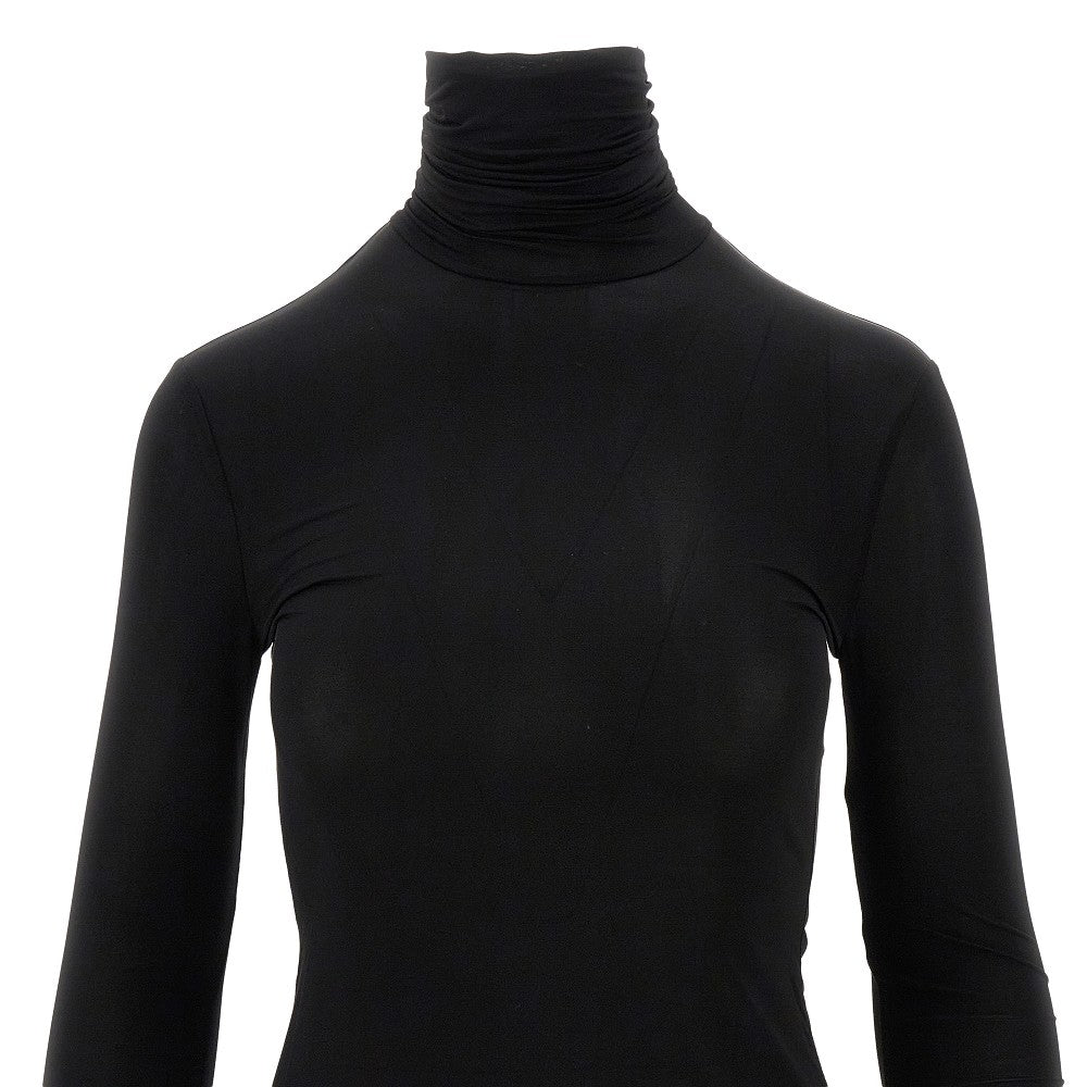Stretch jersey turtleneck top