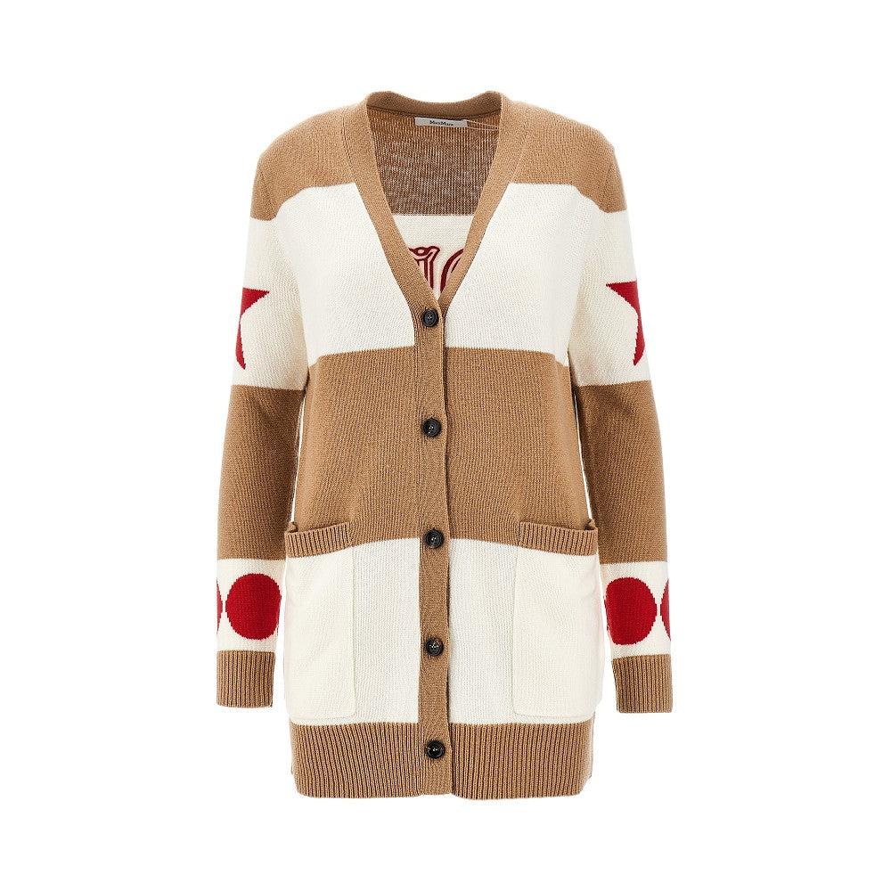 Wool and cashmere long cardigan