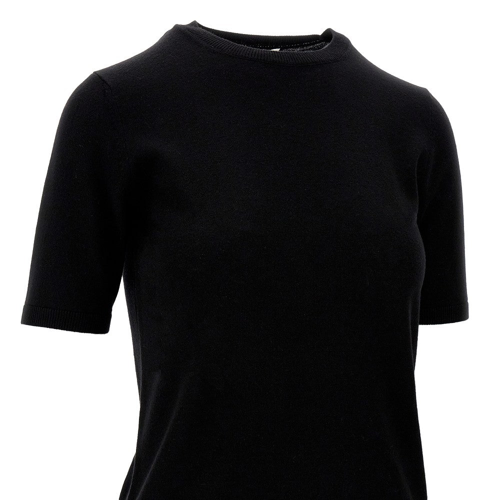 T-shirt in seta e cachemire