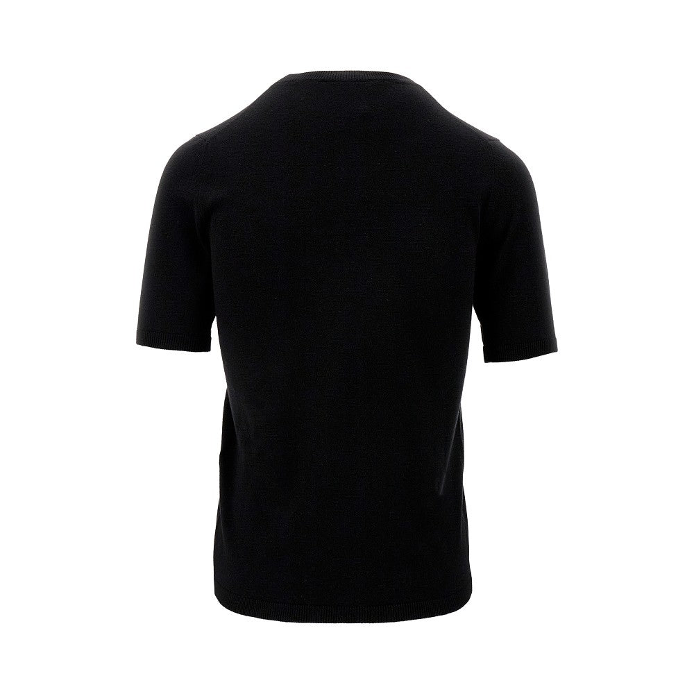 T-shirt in seta e cachemire