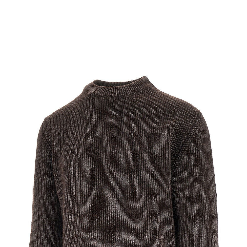 Upcycled cashmere crewneck sweater
