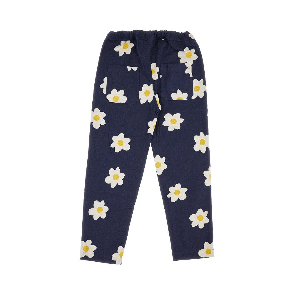 Pantalone baggy in cotone 'Big Flower'