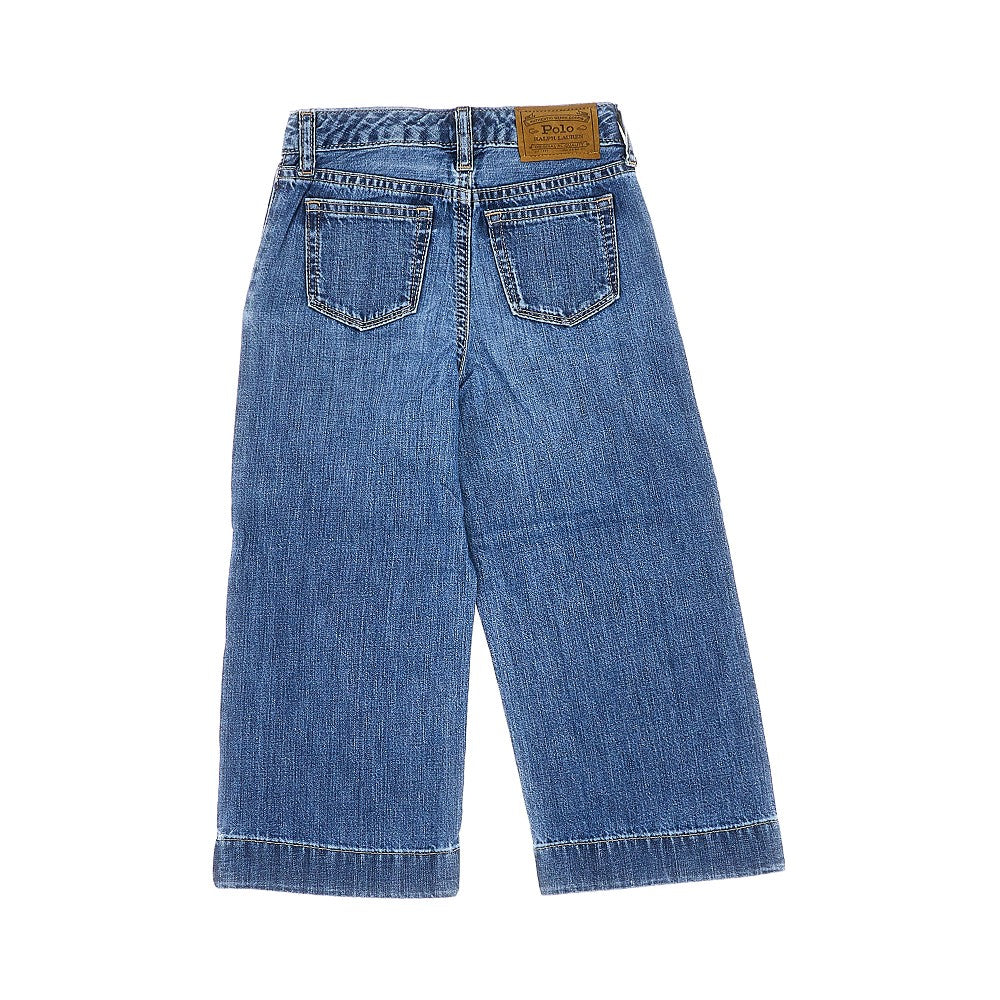 Wide leg jeans with dart
