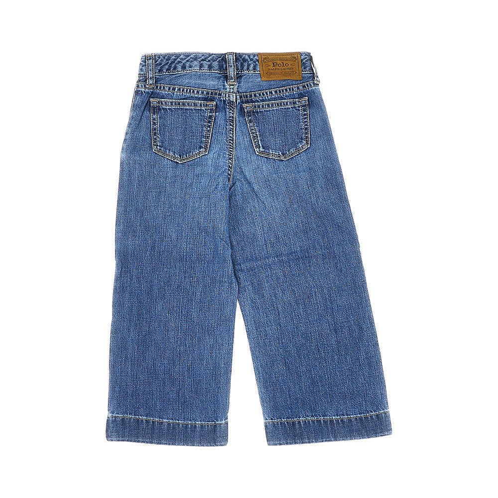 Wide leg jeans with dart
