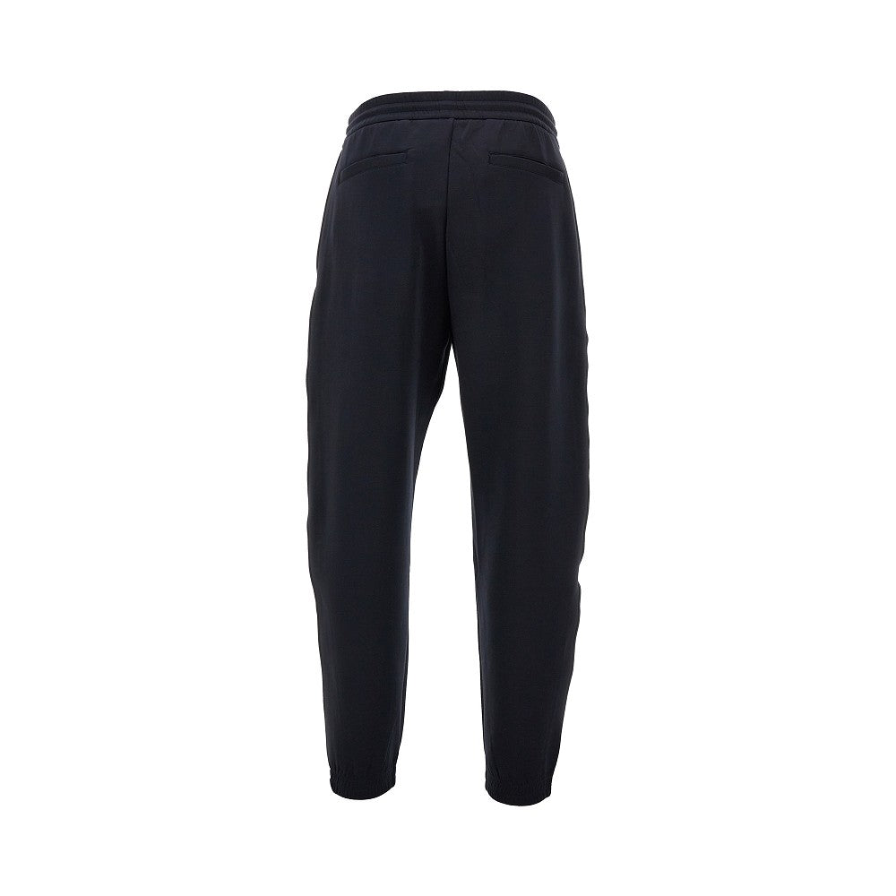 Joggers in double jersey con banda logata