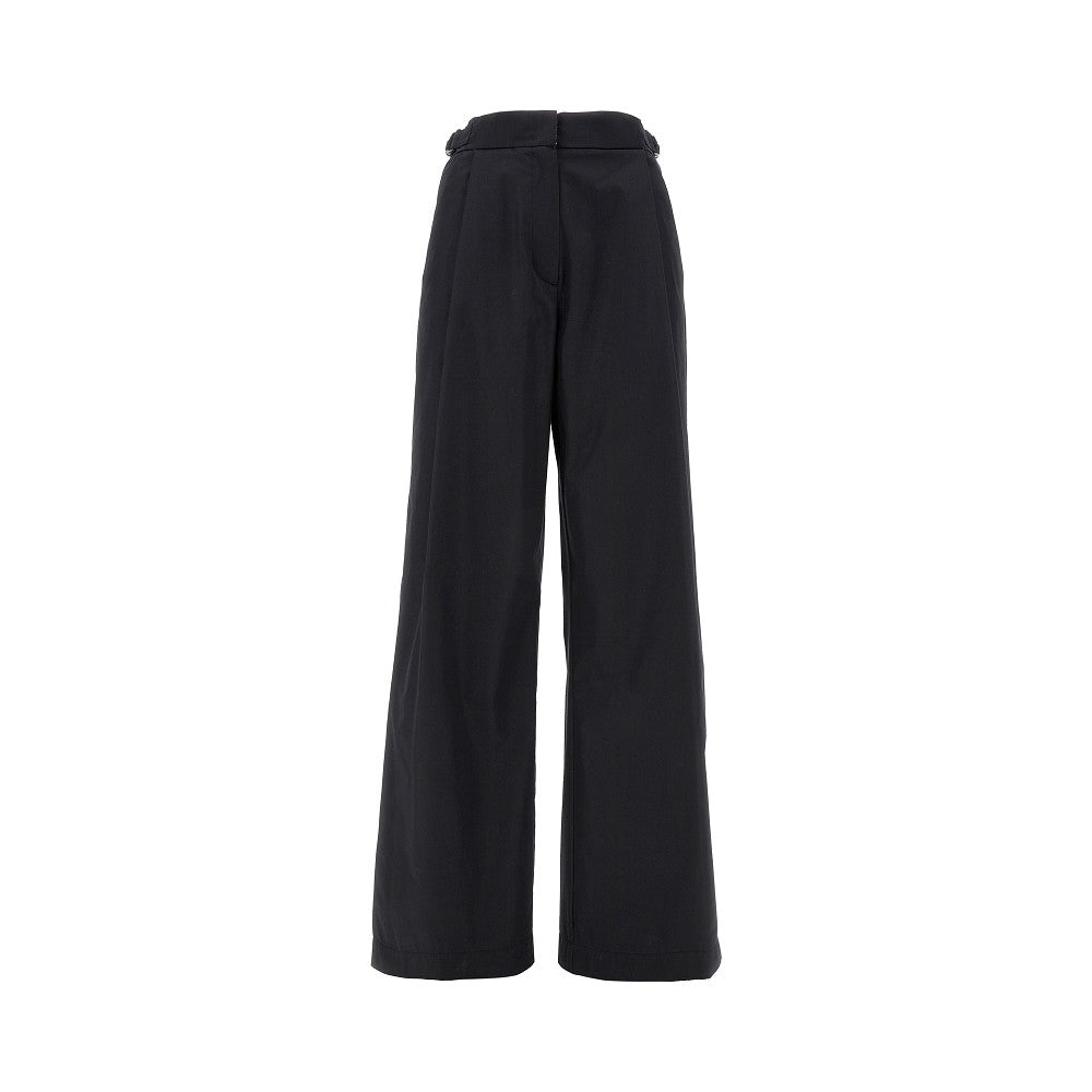 Pantalone a gamba ampia in misto cotone