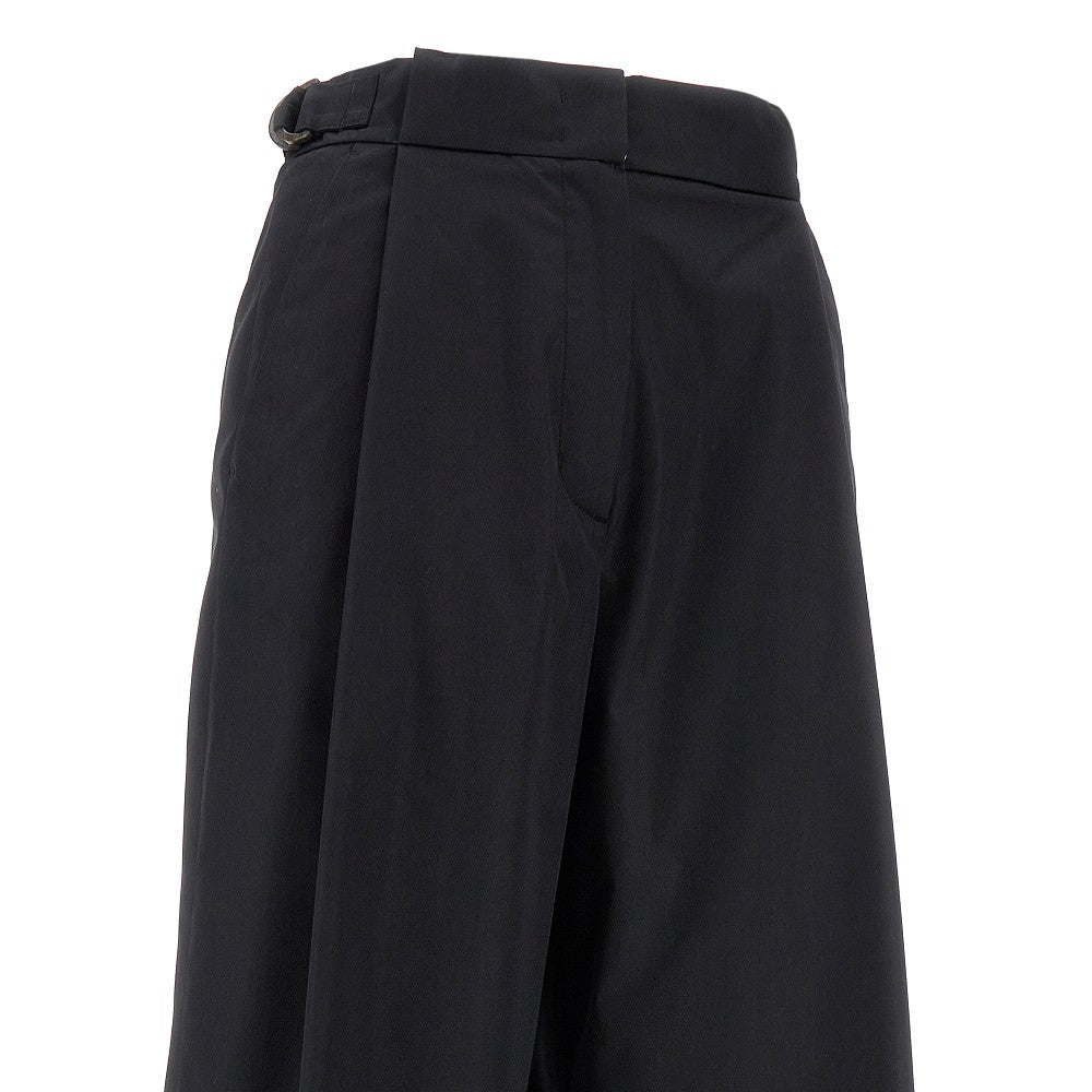 Pantalone a gamba ampia in misto cotone