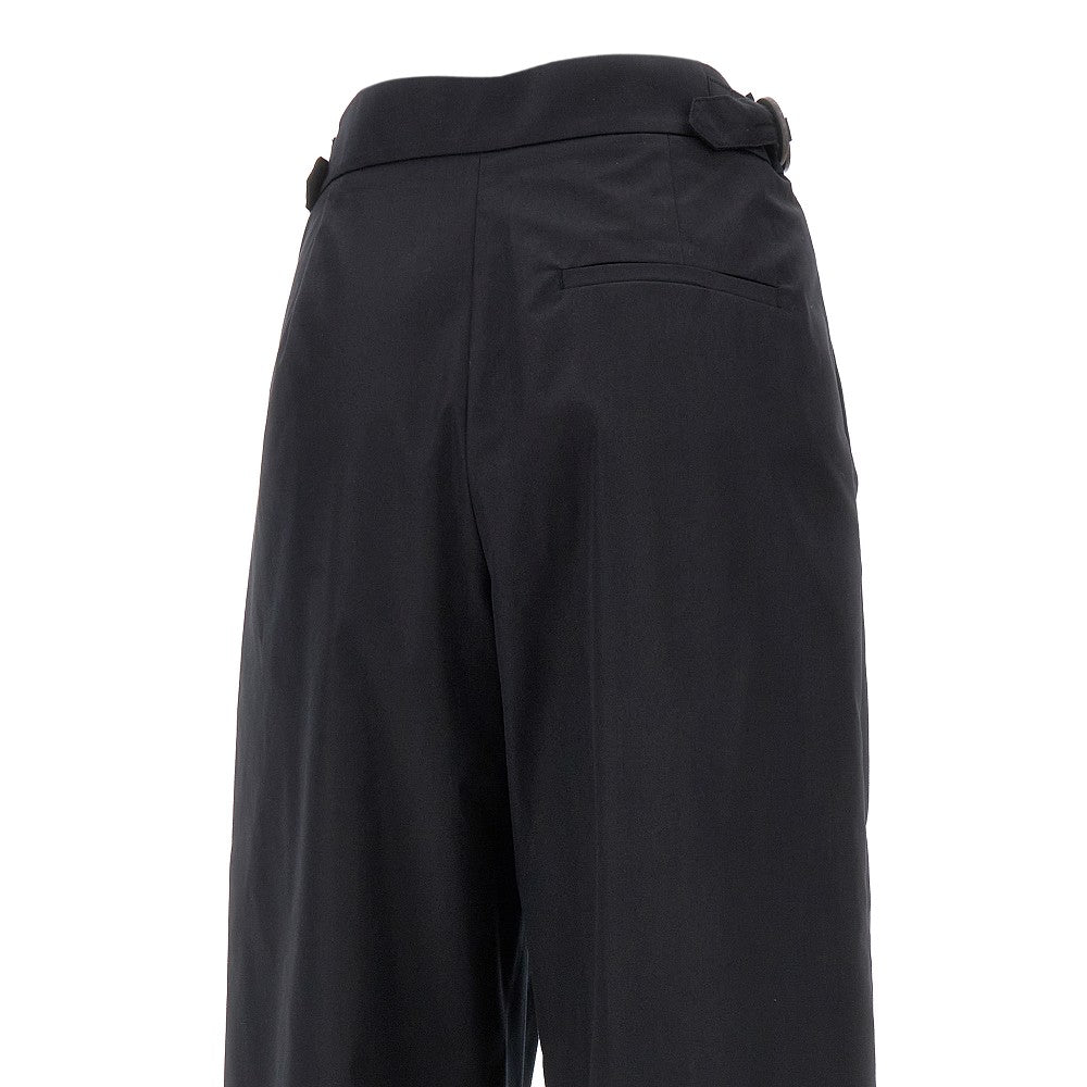 Pantalone a gamba ampia in misto cotone