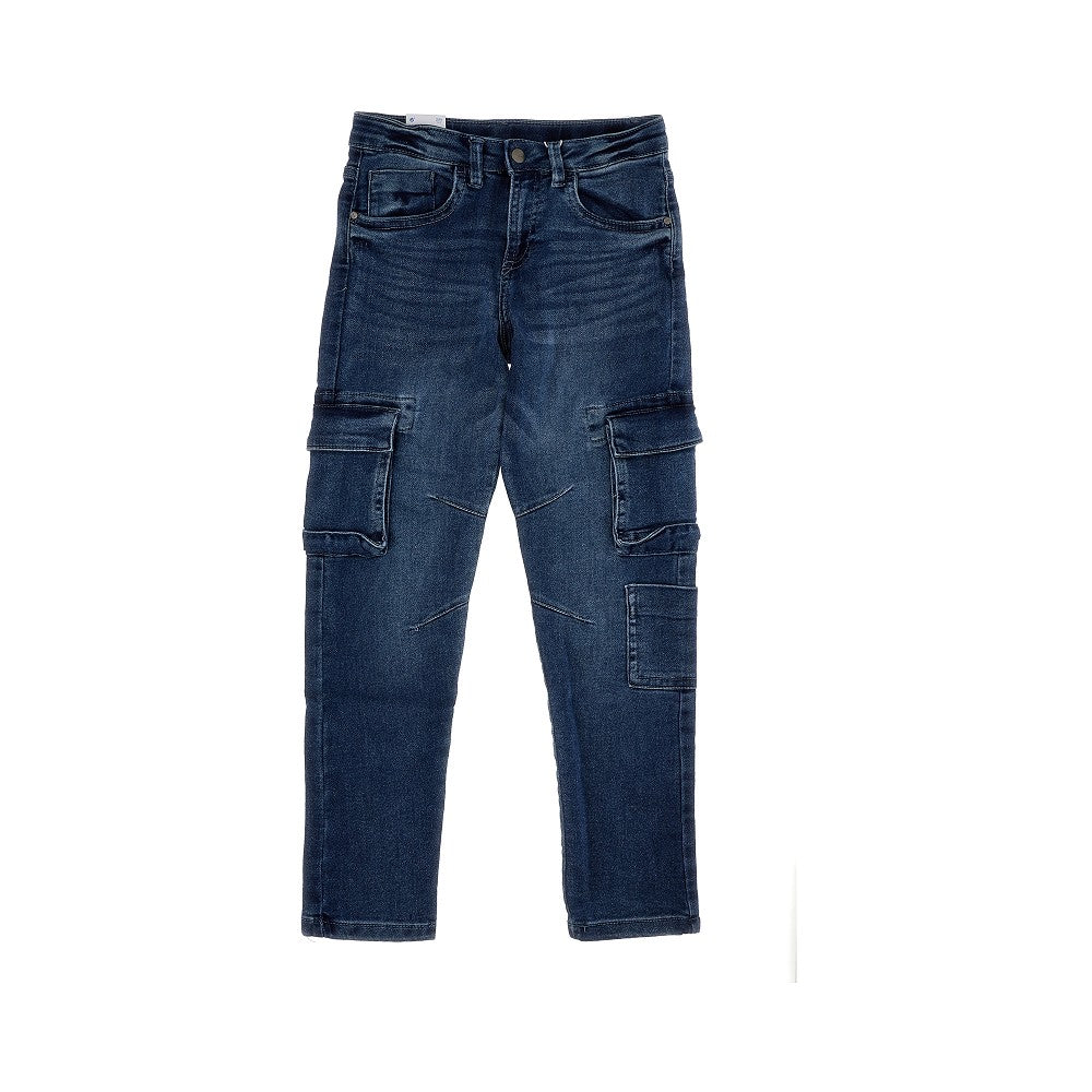 Jeans cargo in denim stretch