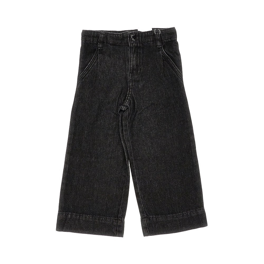 Denim wide leg pants