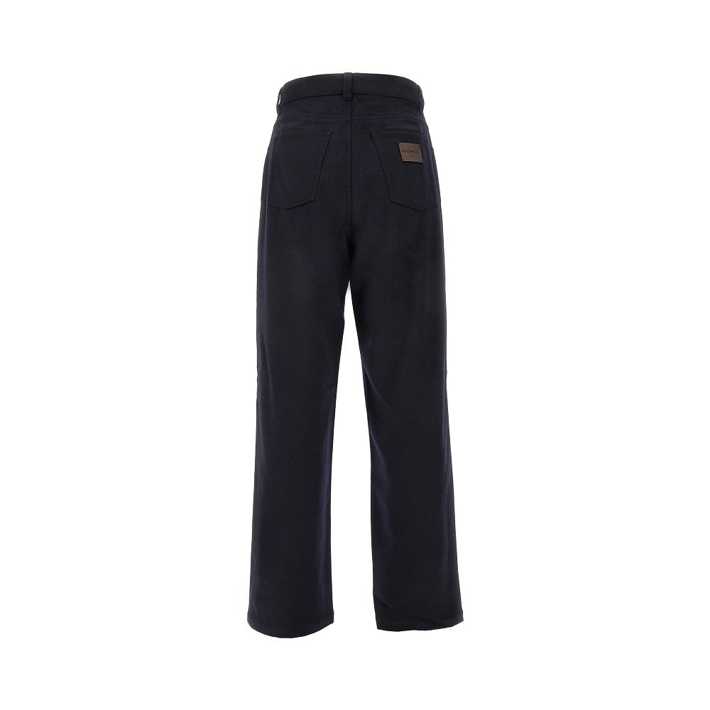 Pantalone cinque tasche in lana e cachemire