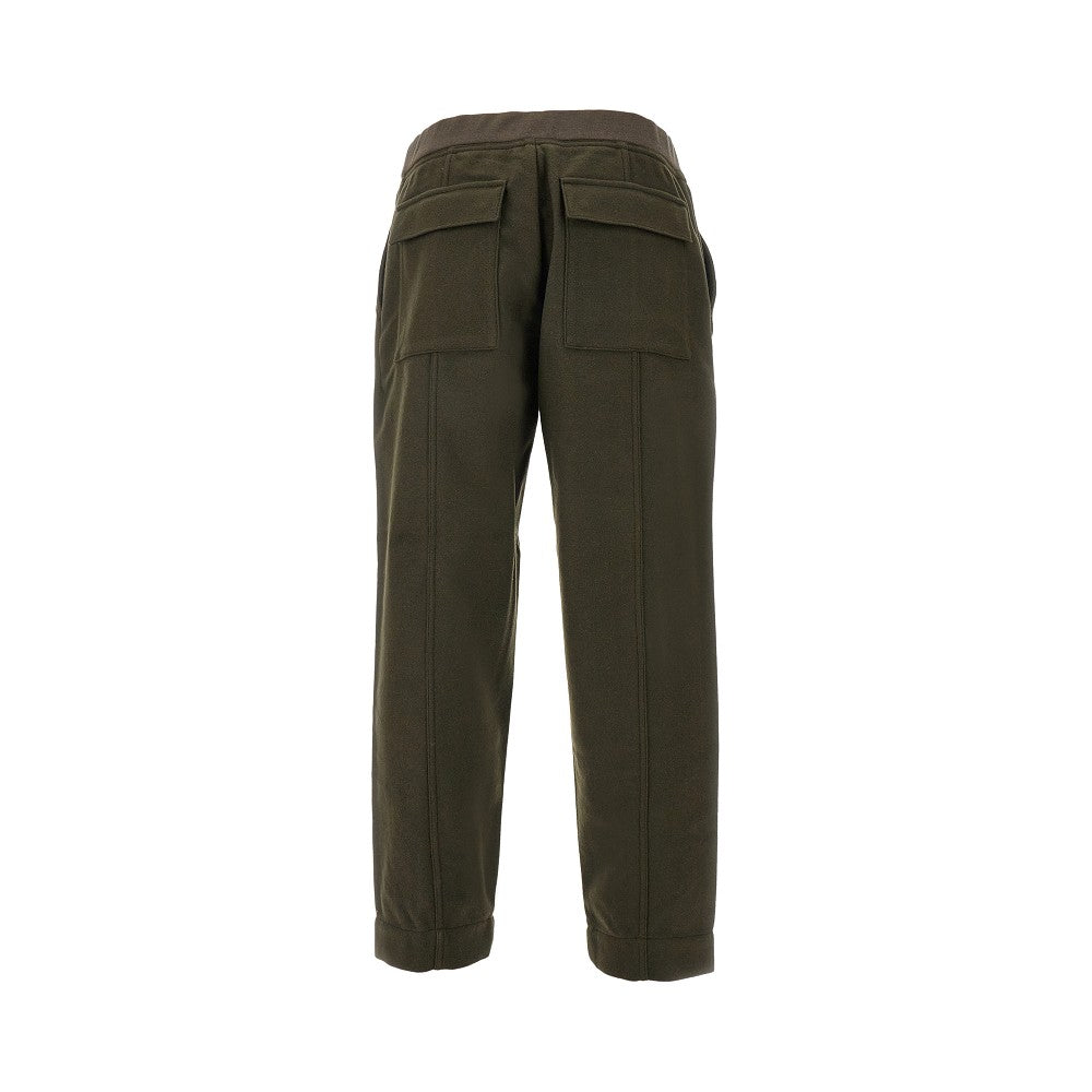 Pantalone in feltro di misto lana