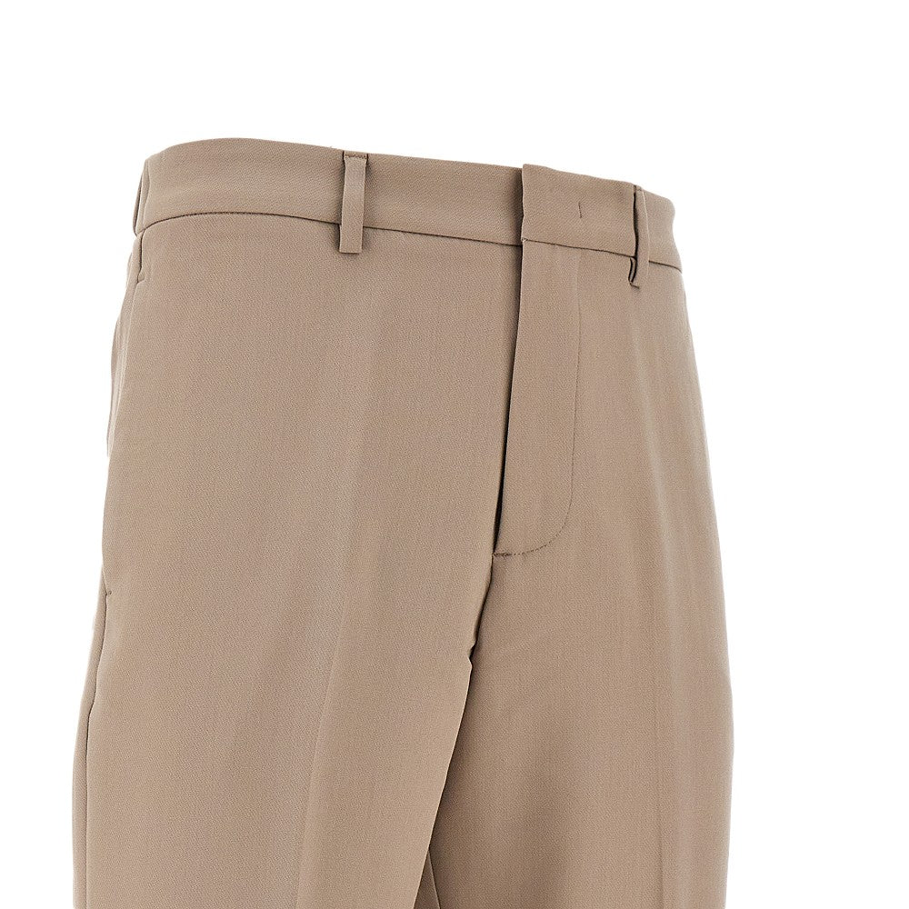 Pantalone in misto viscosa con vita elastica