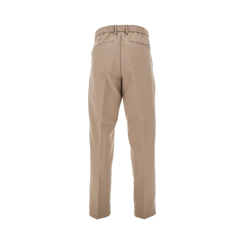 Pantalone in misto viscosa con vita elastica