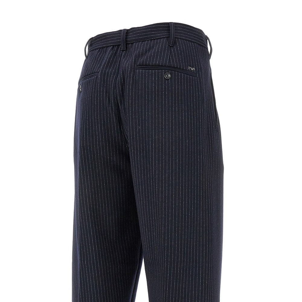 Pantalone in jersey gessato