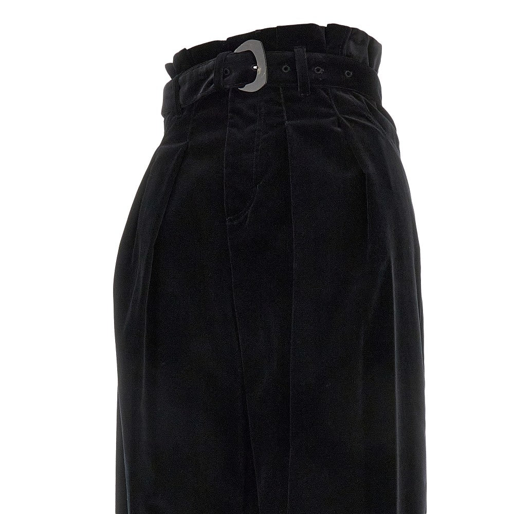 Pantalone J1E in velluto con cintura