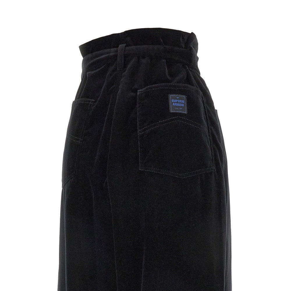 Pantalone J1E in velluto con cintura