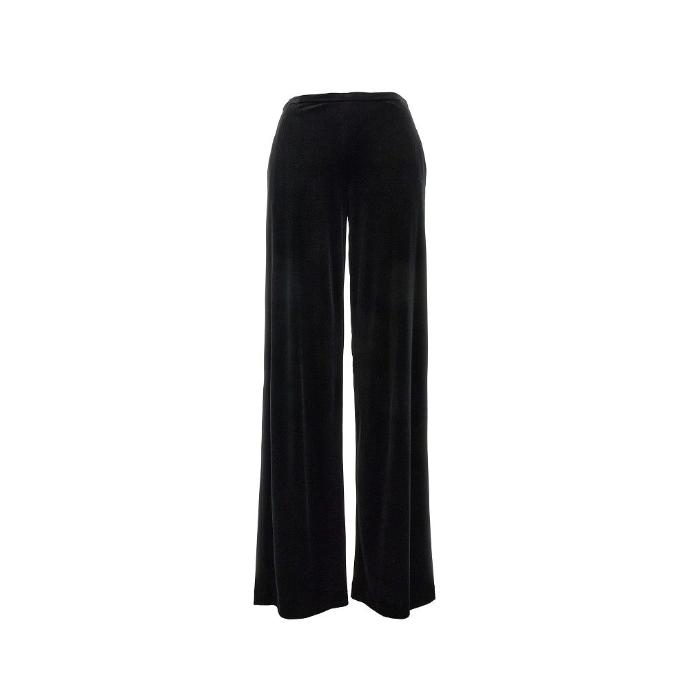 Pantalone palazzo in ciniglia stretch