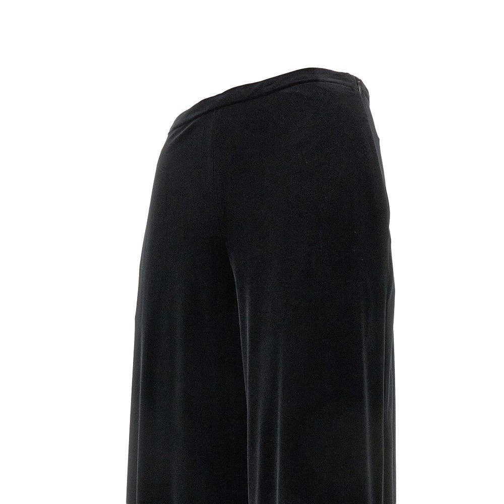 Pantalone palazzo in ciniglia stretch