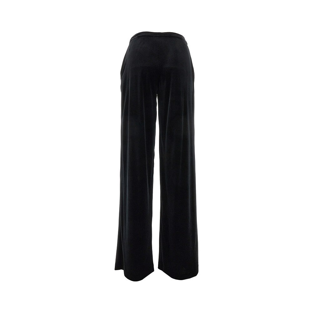 Pantalone palazzo in ciniglia stretch