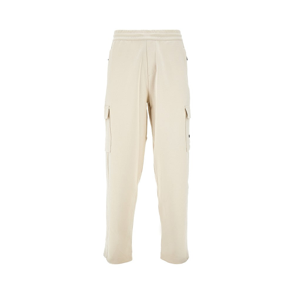 Cargo sweatpants with mesh inserts