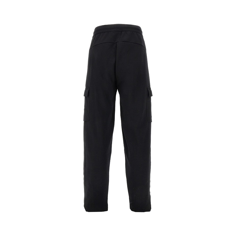 Pantalone cargo in felpa con inserti in mesh