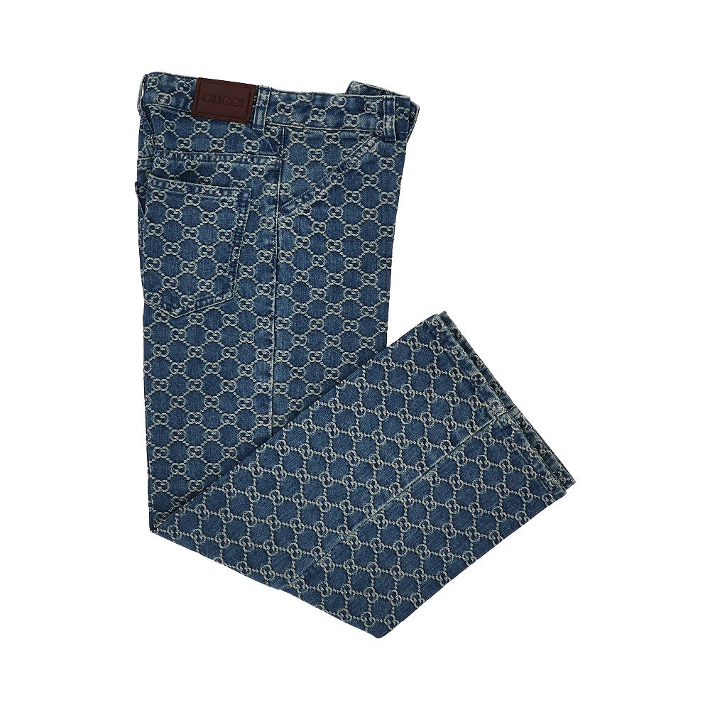 Wide-leg jeans with GG motif