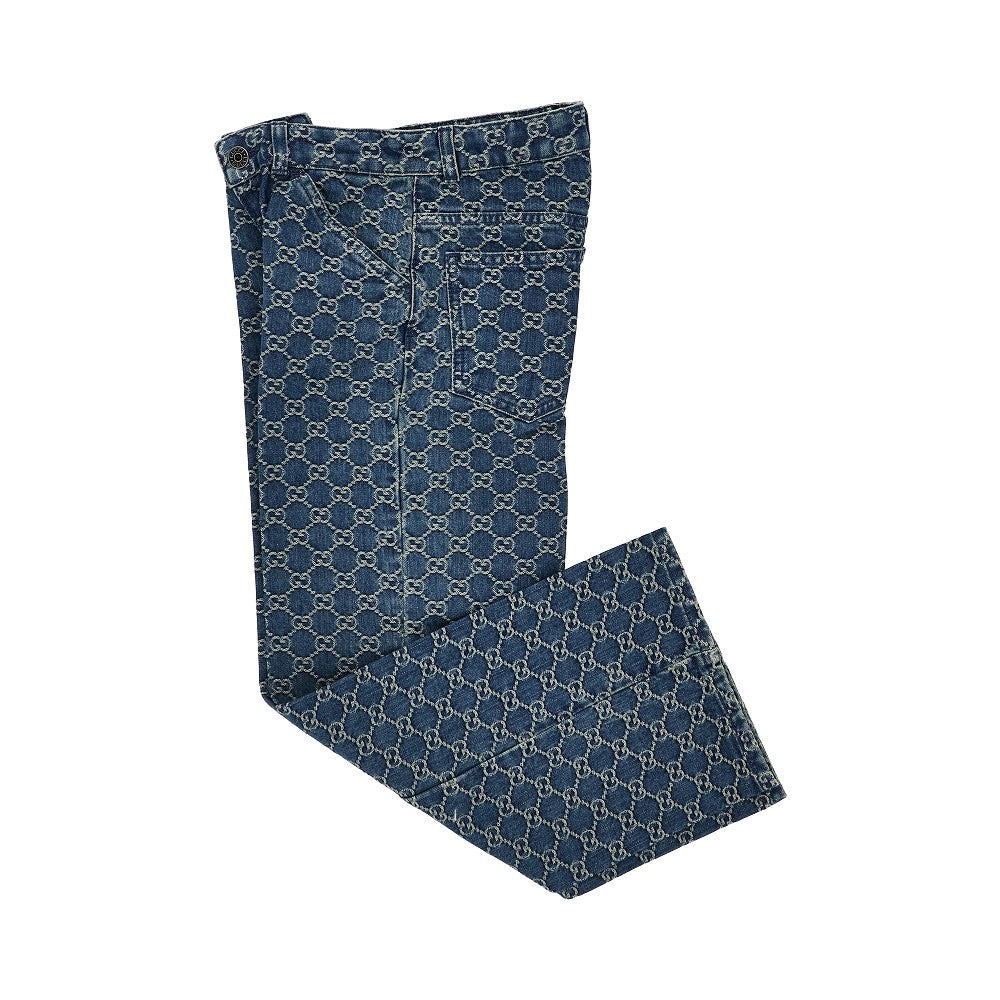 Wide-leg jeans with GG motif