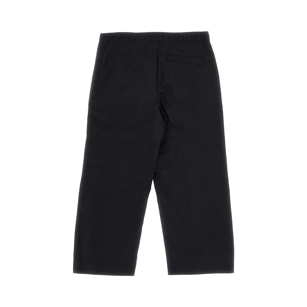 Pantalone a gamba ampia in misto cotone