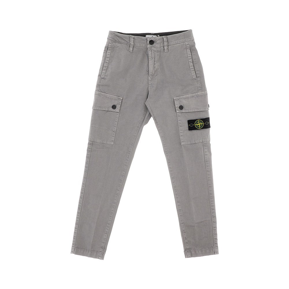 Pantalone cargo in cotone elasticizzato