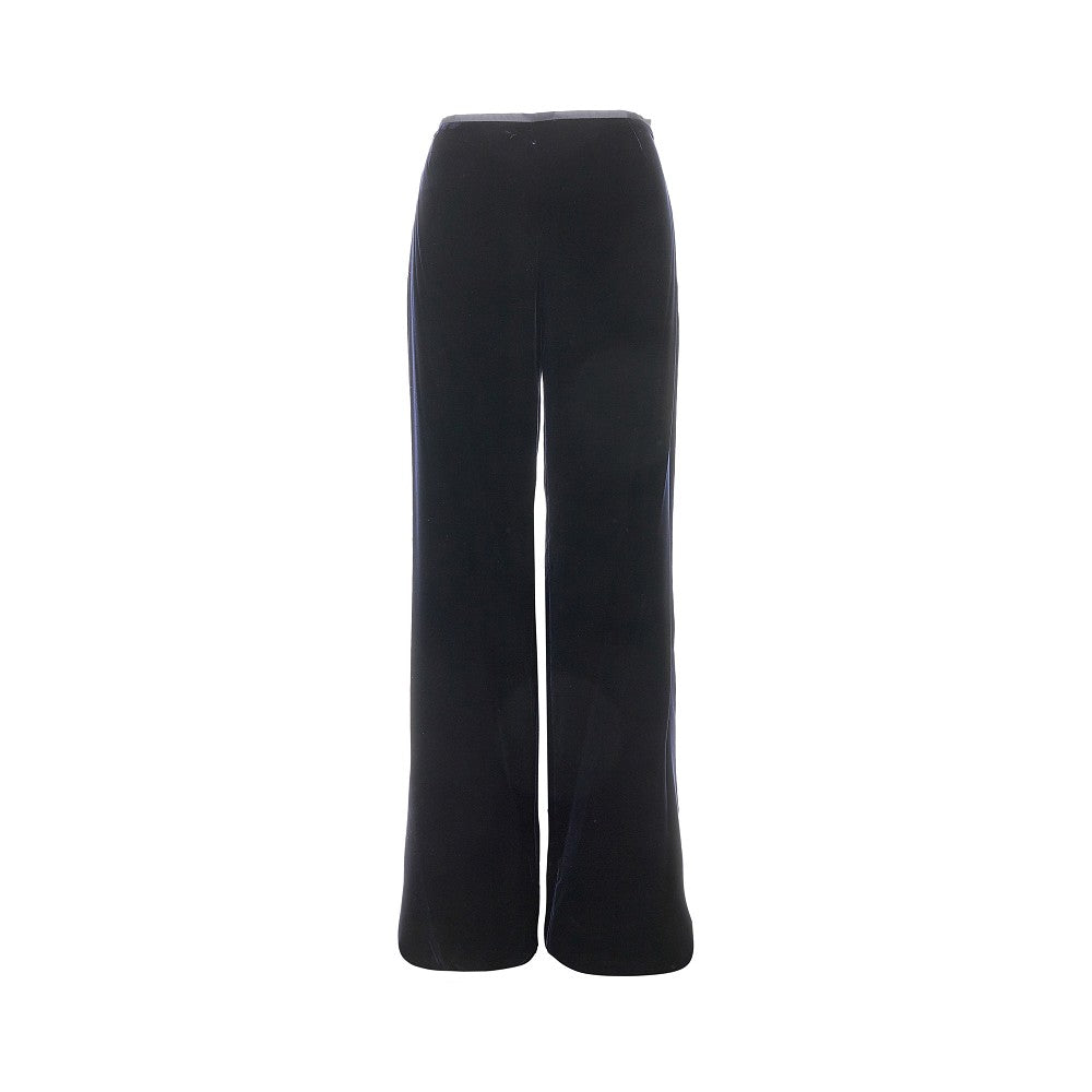 Velvet palazzo pants