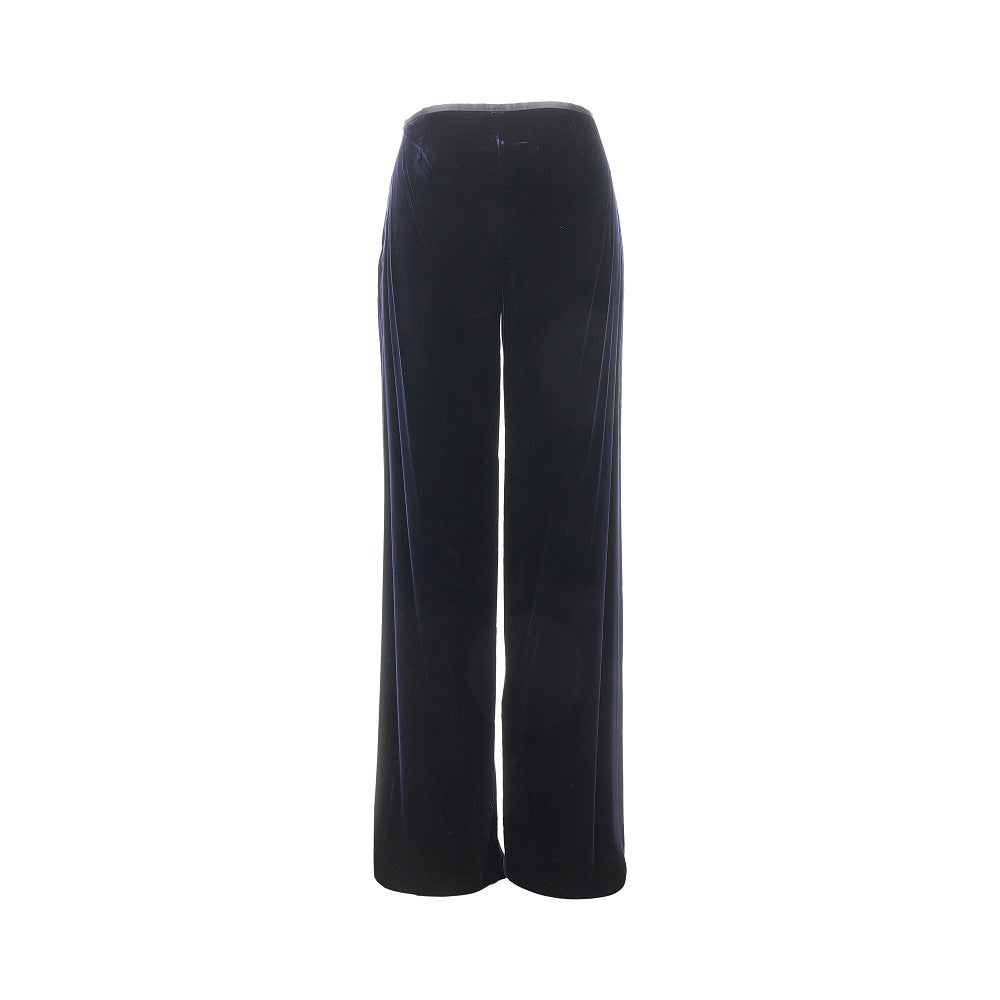 Velvet palazzo pants