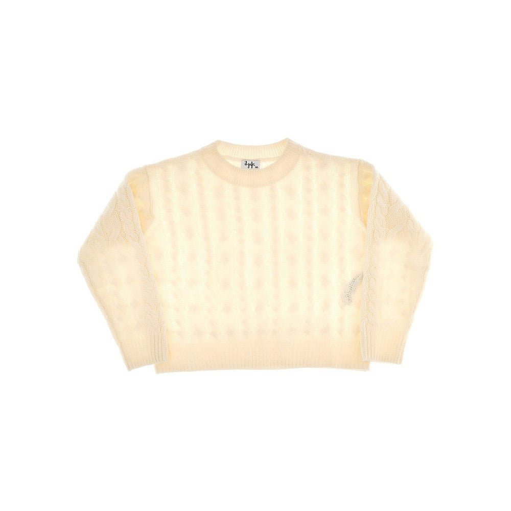 Pullover in lana a trecce