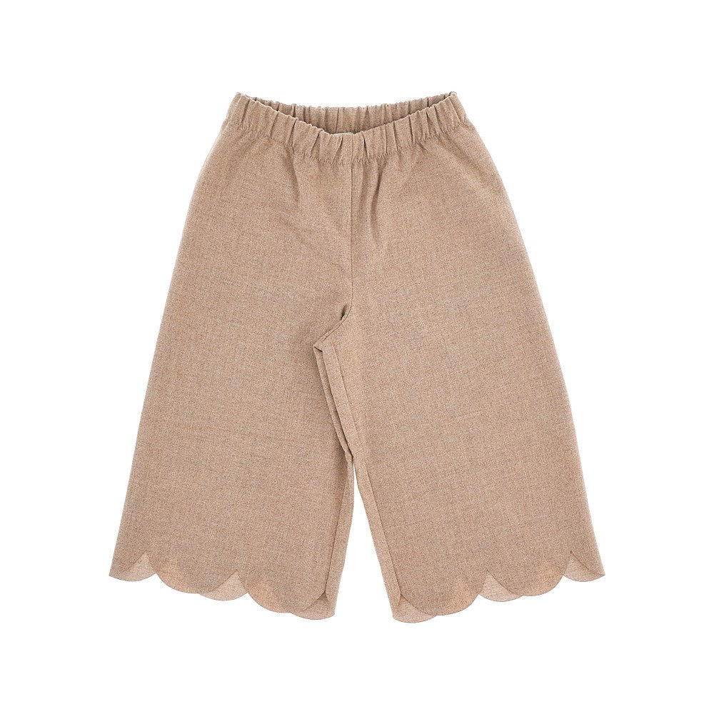 Pantalone cropped con orlo smerlato
