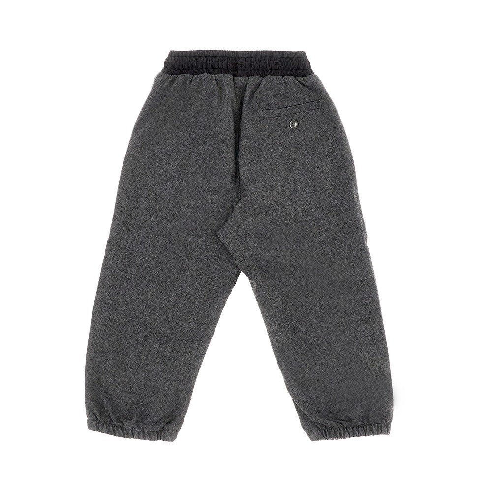 Joggers in panno con vita in nylon