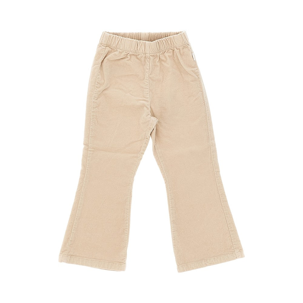 Pantalone flared in velluto stretch